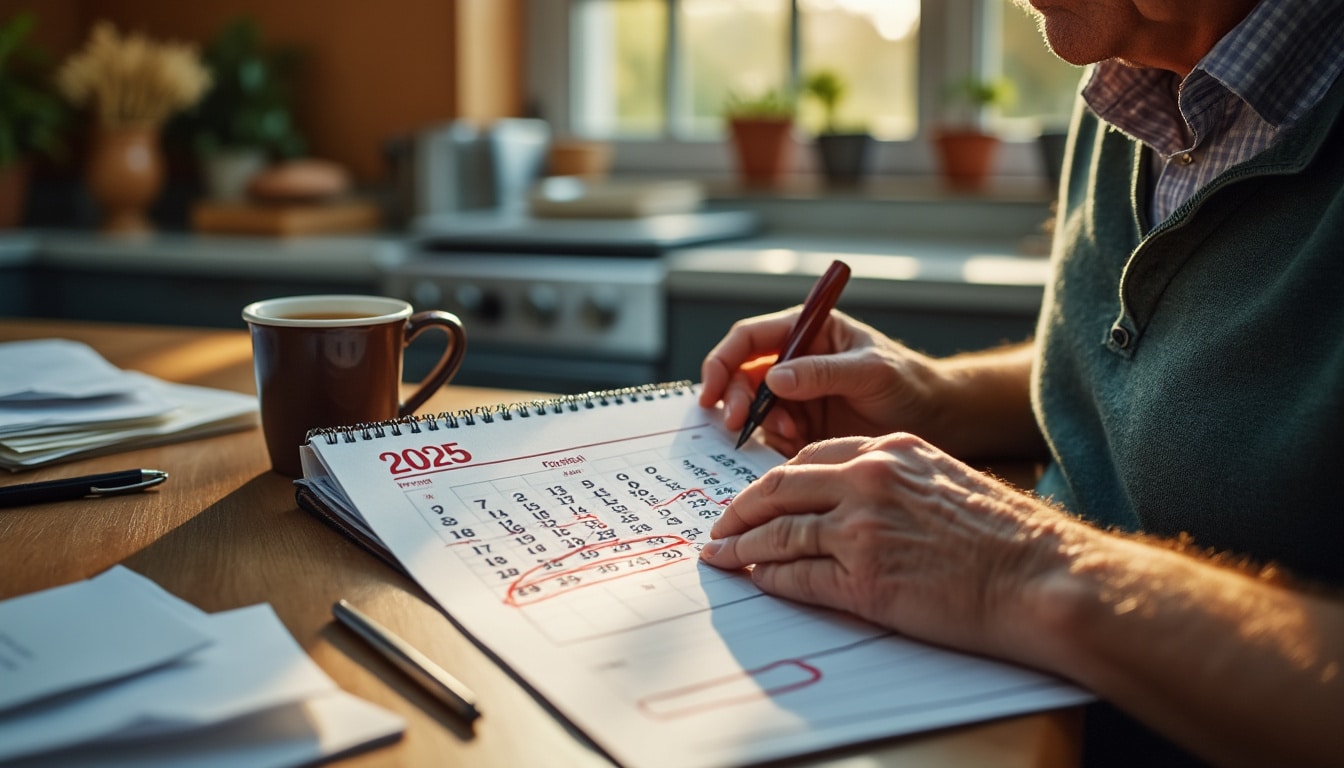 Illustration: Calendrier mensuel détaillé des versements de la retraite en 2025